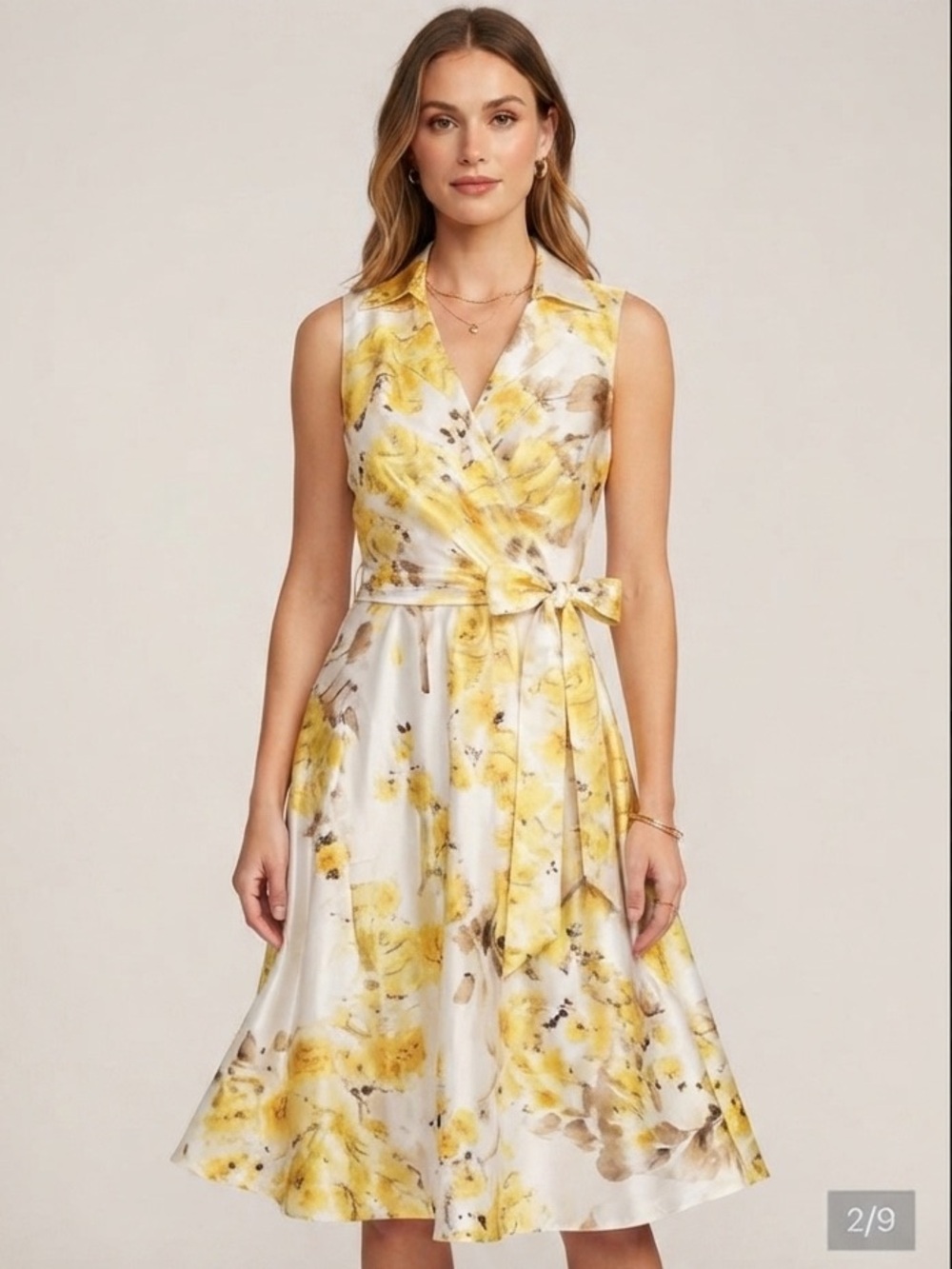 Jessica Howard Dress in Yellow Floral Print - Picture 2 of 5
